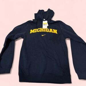 Nike Blue and Yellow Michigan Sweater